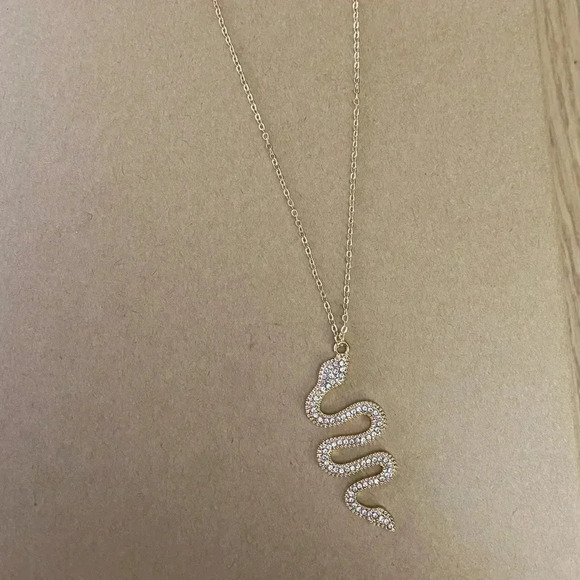 🆕Necklace & Earrings Fashion Set Righstones Snake Pendant🆕 - Picture 4 of 10